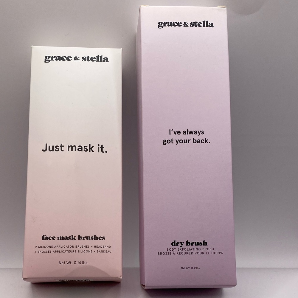 Grace & Stella Bundle- Silicone Face Mask brushes, headband & dry brush